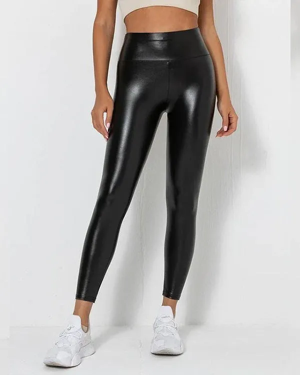 Leggings de cintura alta para mujer Scrunch Bum PU