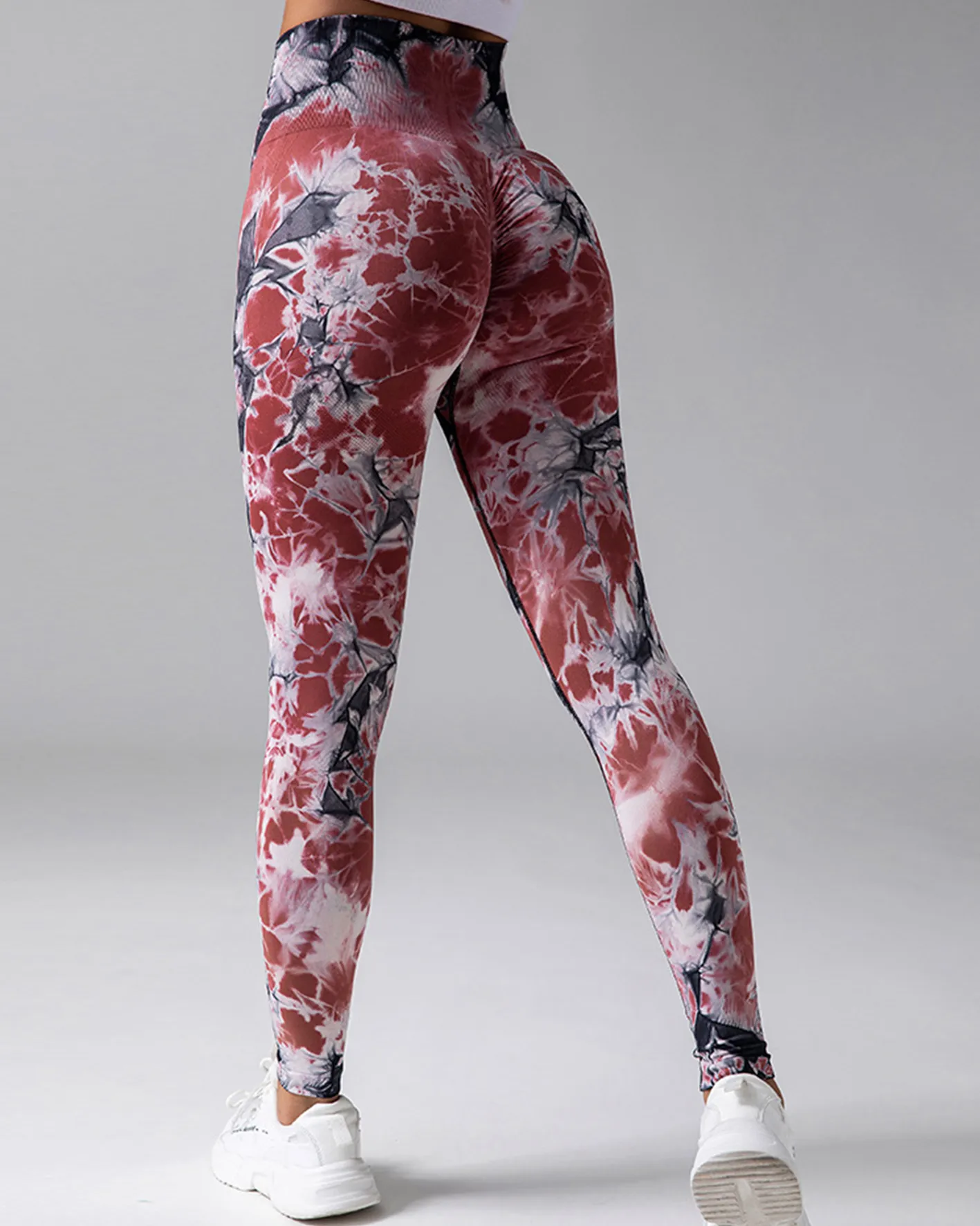 Tie-Dye Printed High-Waisted Hip Lift Yoga Pants