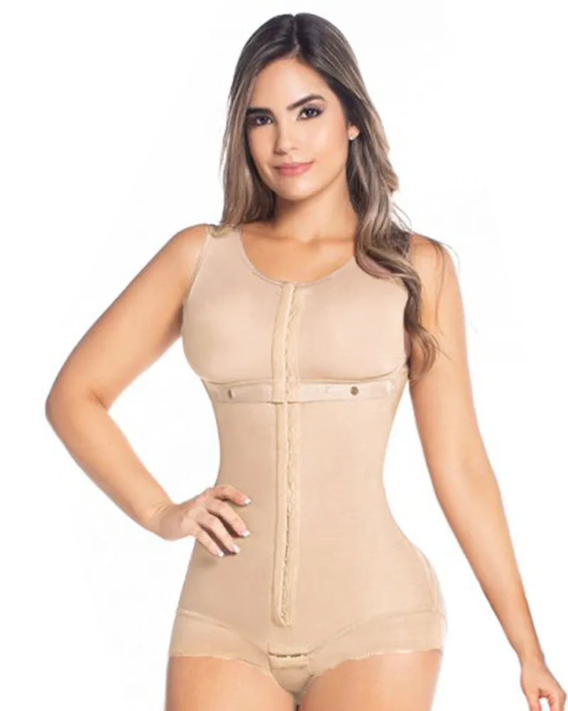 Fajas para mujeres cierre de gancho y ojos soporte de senos control de barriga triángulo body shaper