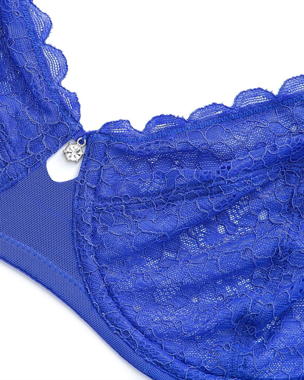 Sujetador sin forro minimizador de encaje sexy con aros