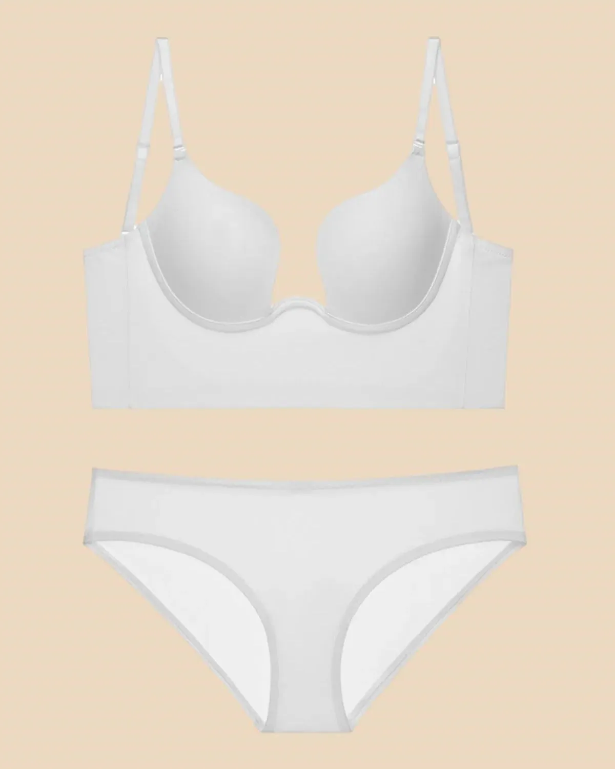 Liftup Low Back Plunge Bra Sujetador con relleno ligero que realza el escote Ropa interior