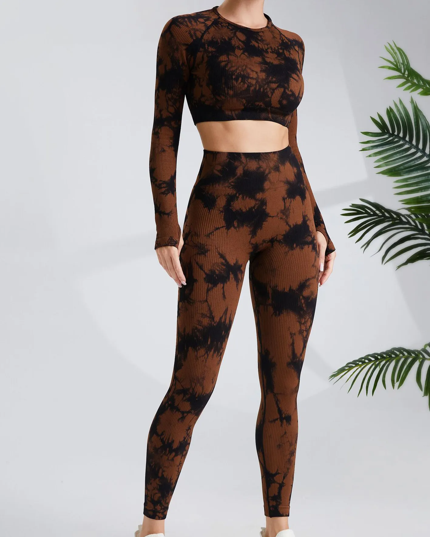 Tie-Dye Yoga Long-Sleeved Suit