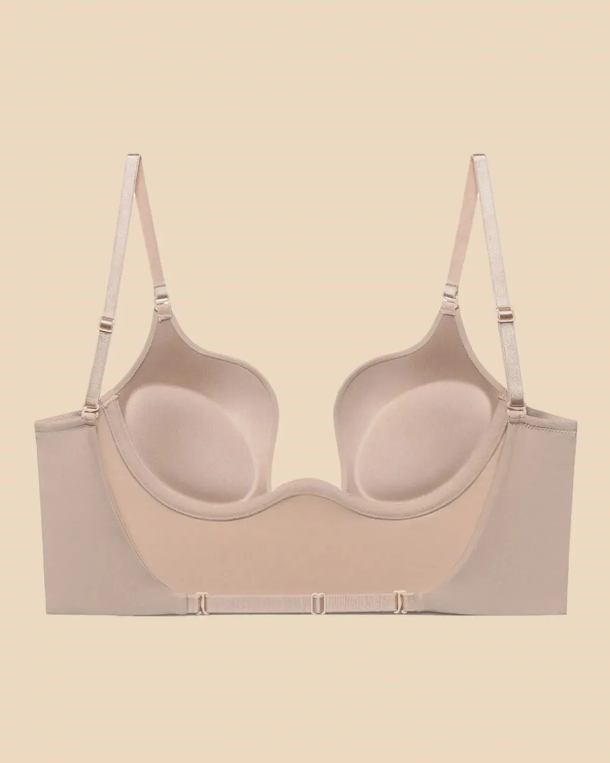 Liftup Low Back Plunge Bra Sujetador con relleno ligero que realza el escote Ropa interior