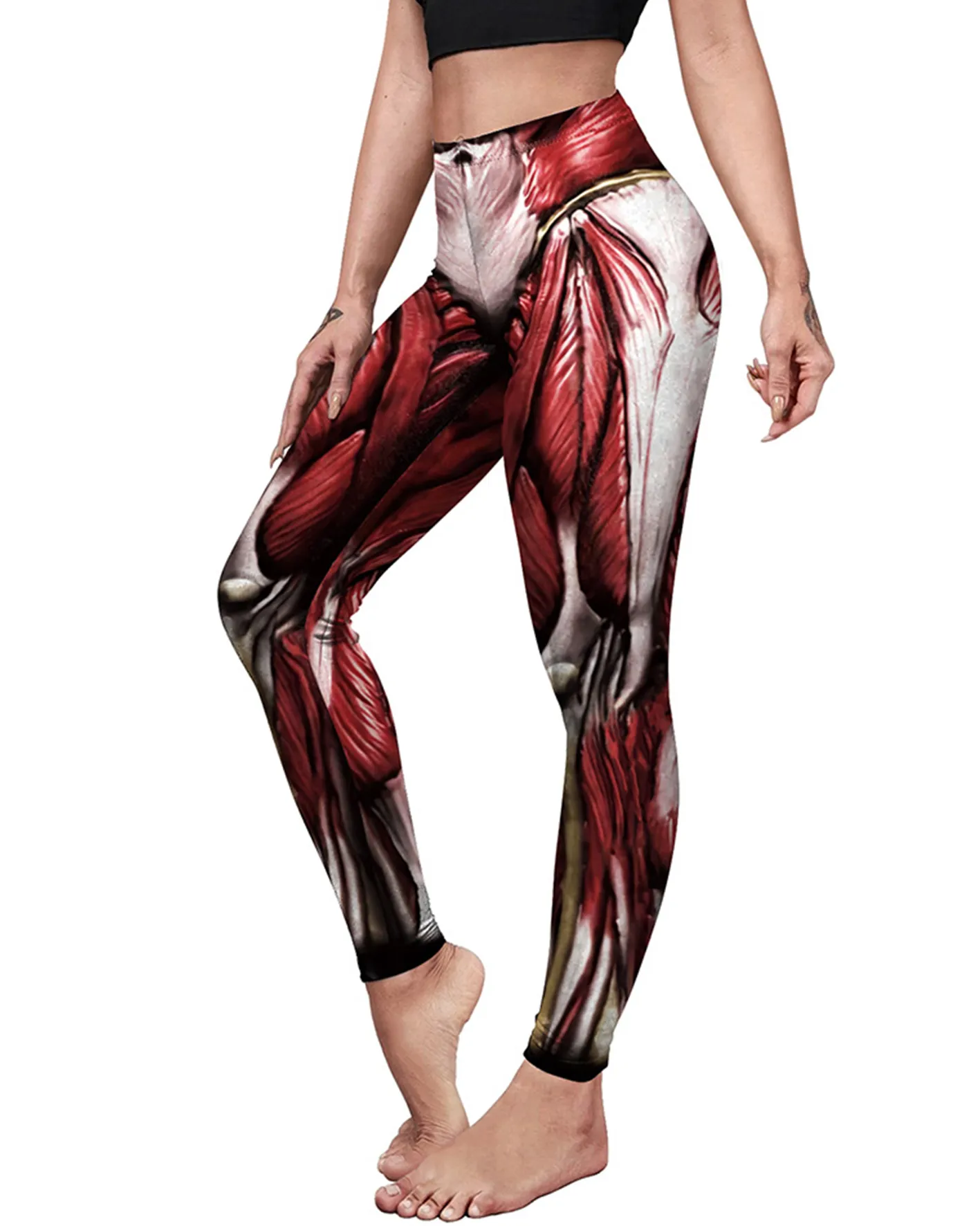 Slim-Fit Stretch Yoga Pants For Halloween
