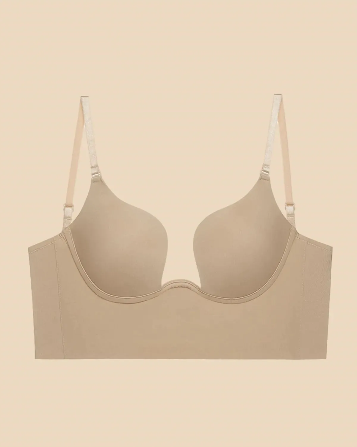 Liftup Low Back Plunge Bra Sujetador con relleno ligero que realza el escote Ropa interior