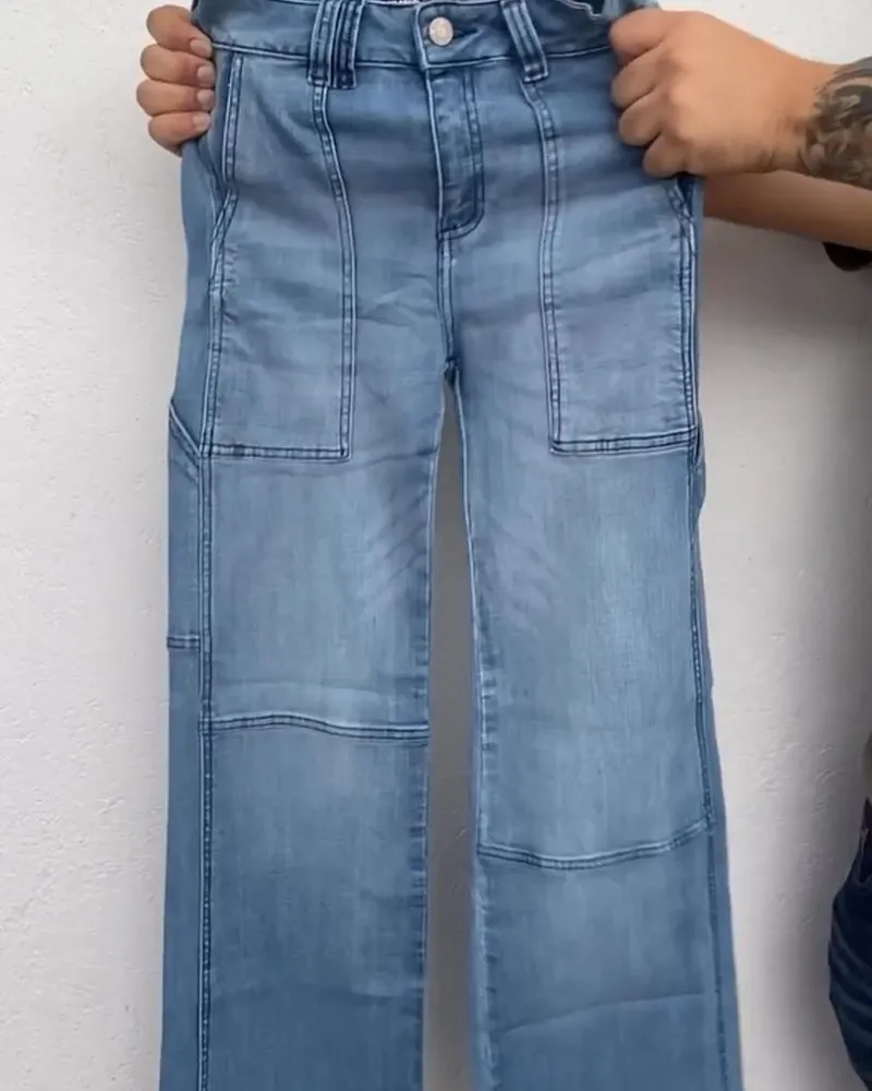 Cargo Style Baggy Jeans With Large Pockets (Pre-Sale)