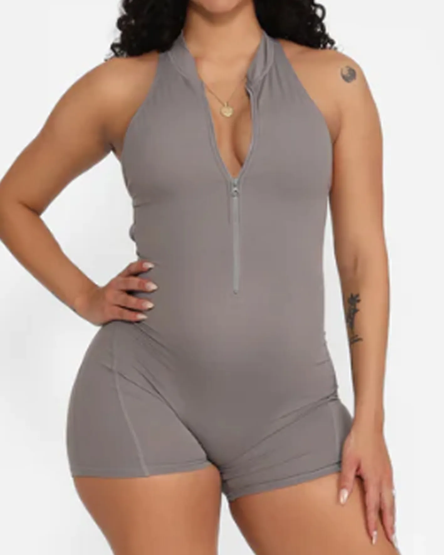Stretch Front Zip Yoga Jumpsuit（Pre-Sale）