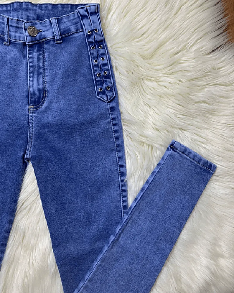 Jegging elástico sin cordones para mujer, varios colores disponibles