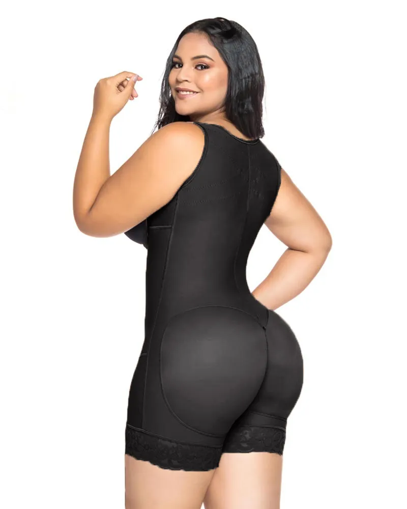 Fajas para mujer cierre de ojo y gancho control de barriga entrepierna ajustable busto abierto body