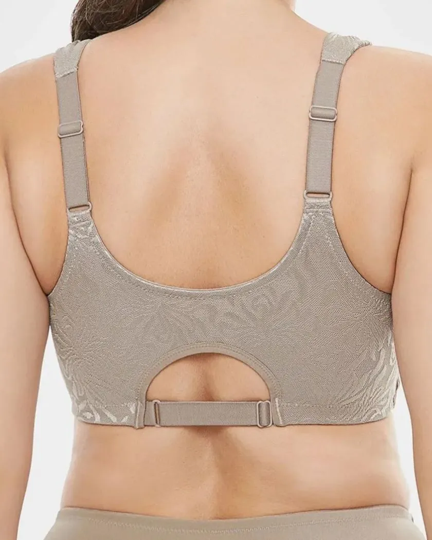 Minimizador de cierre frontal sin aros sin relleno sujetador de talla grande