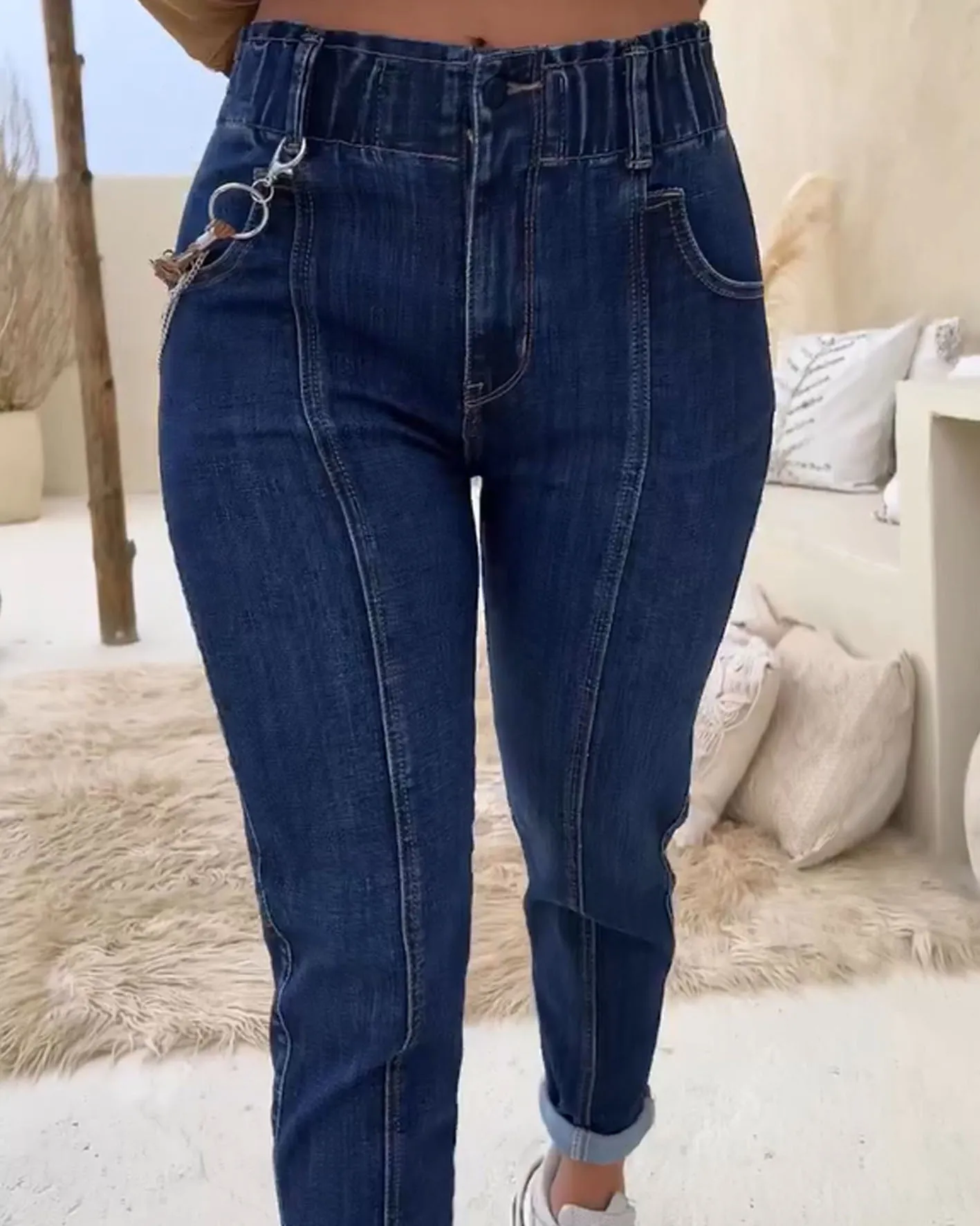 Skinny Jeans With Elastic Waistband (Pre-Sale)