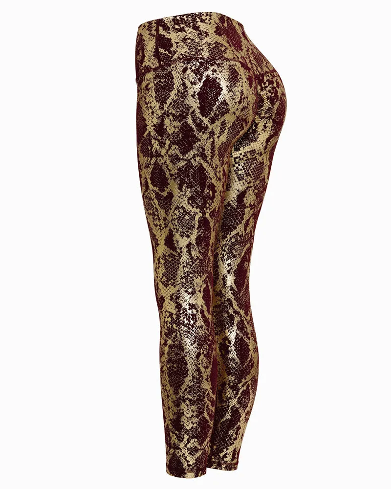 Leggings de yoga elásticos de cintura alta para mujer