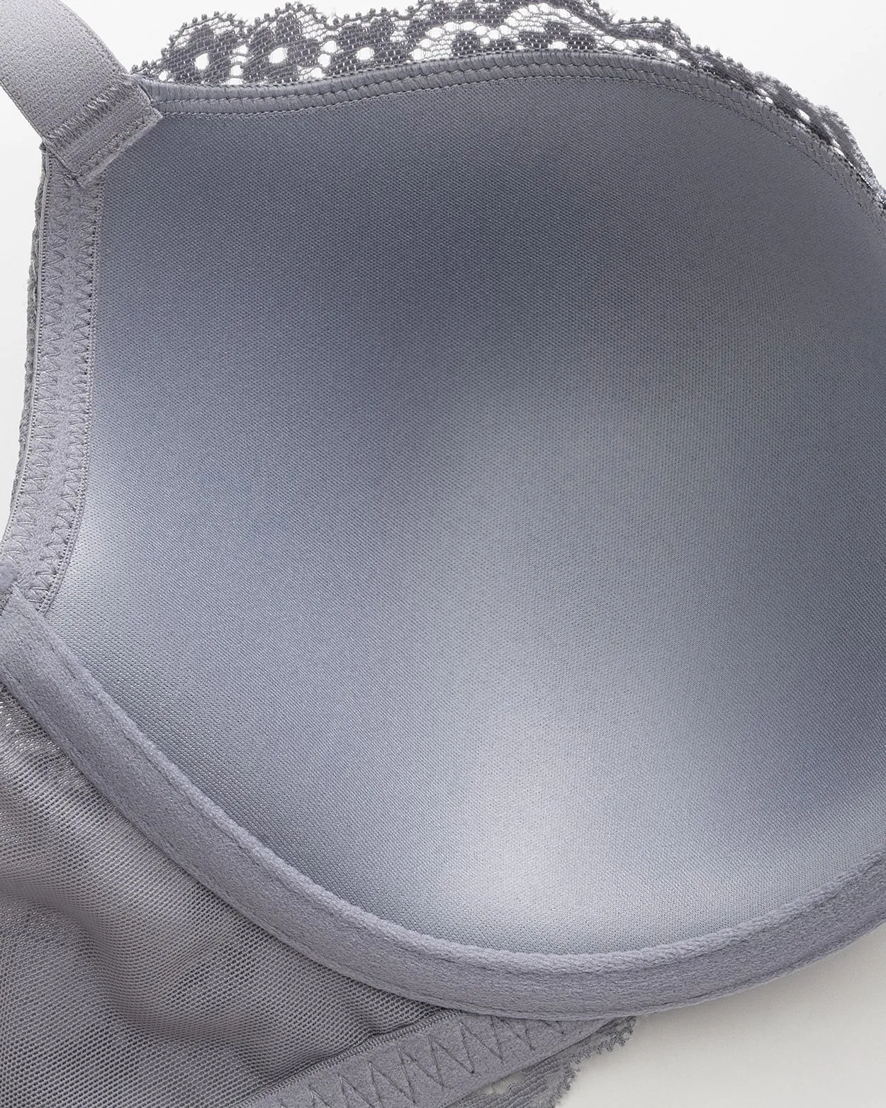 Sujetador push up de encaje con aros y cobertura total de talla grande