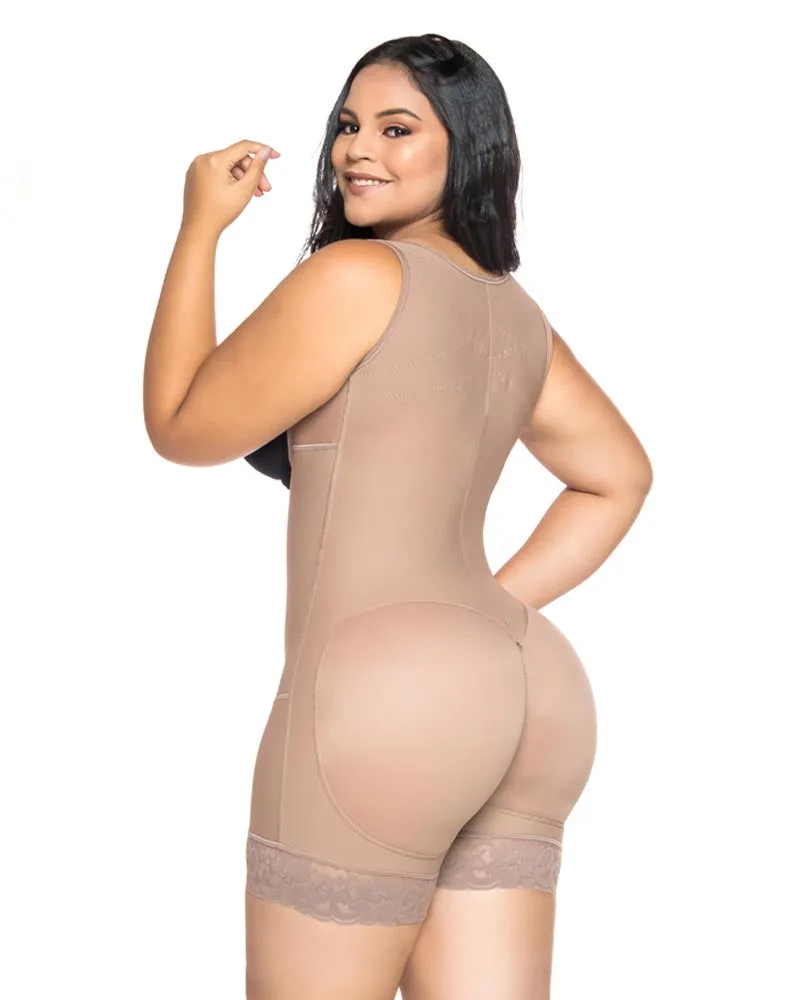 Fajas para mujer cierre de ojo y gancho control de barriga entrepierna ajustable busto abierto body