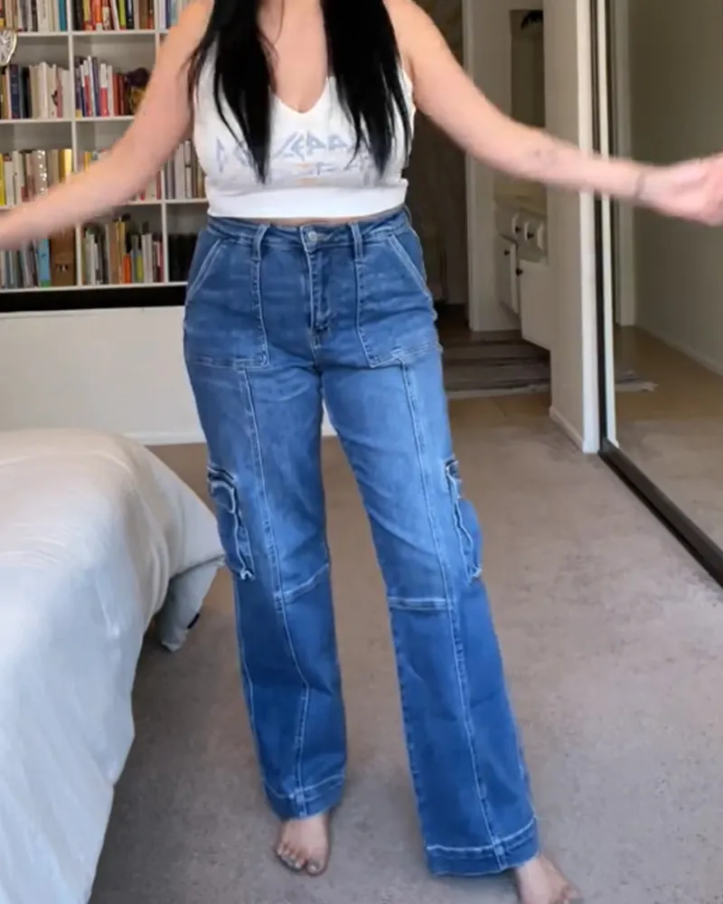 Multi-Pocket, Multi-Split Jeans (Pre-Sale)