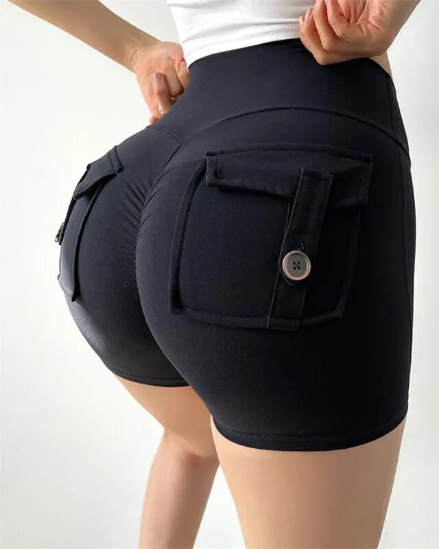 Shorts de yoga ajustados de talle alto para mujer