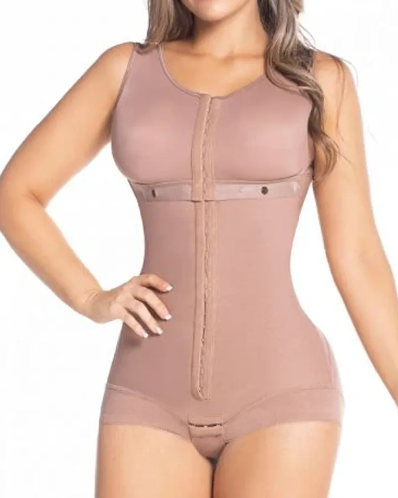Fajas para mujeres cierre de gancho y ojos soporte de senos control de barriga triángulo body shaper