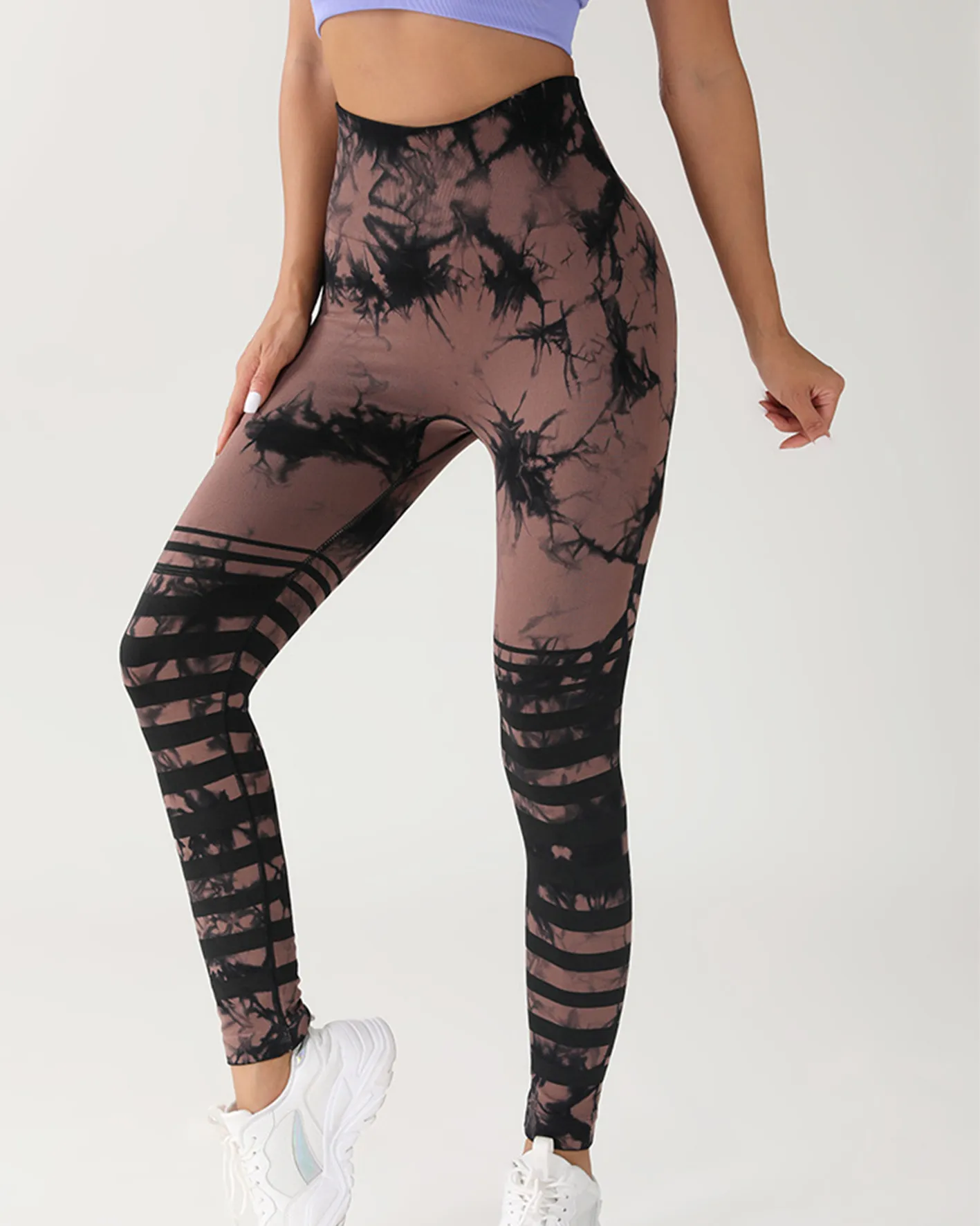 High-Waisted Hip Lift Tie-Dye Yoga Pants