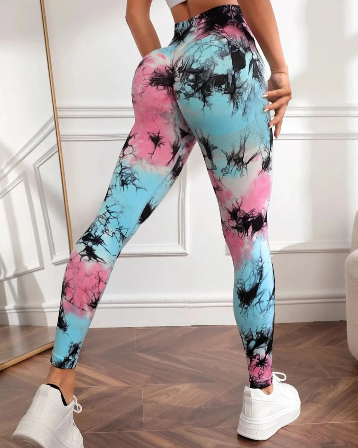 Floral High-Waisted Hip Lift Yoga Pants