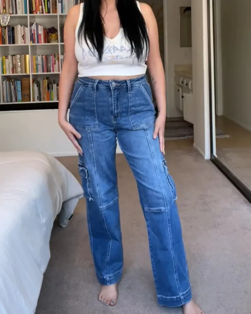 Multi-Pocket, Multi-Split Jeans (Pre-Sale)