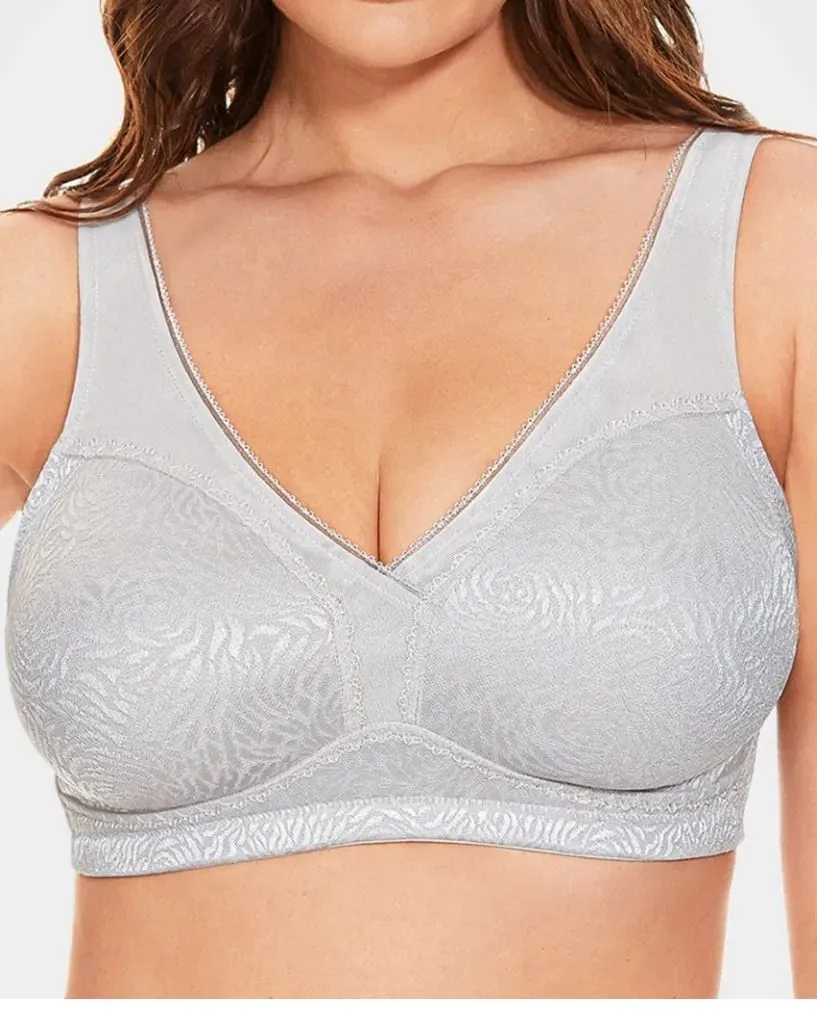 Sujetador minimizador de tamaño grande de cobertura completa sin aros sin relleno