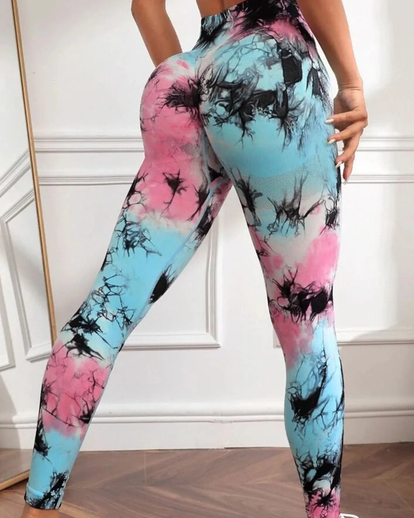 Floral High-Waisted Hip Lift Yoga Pants