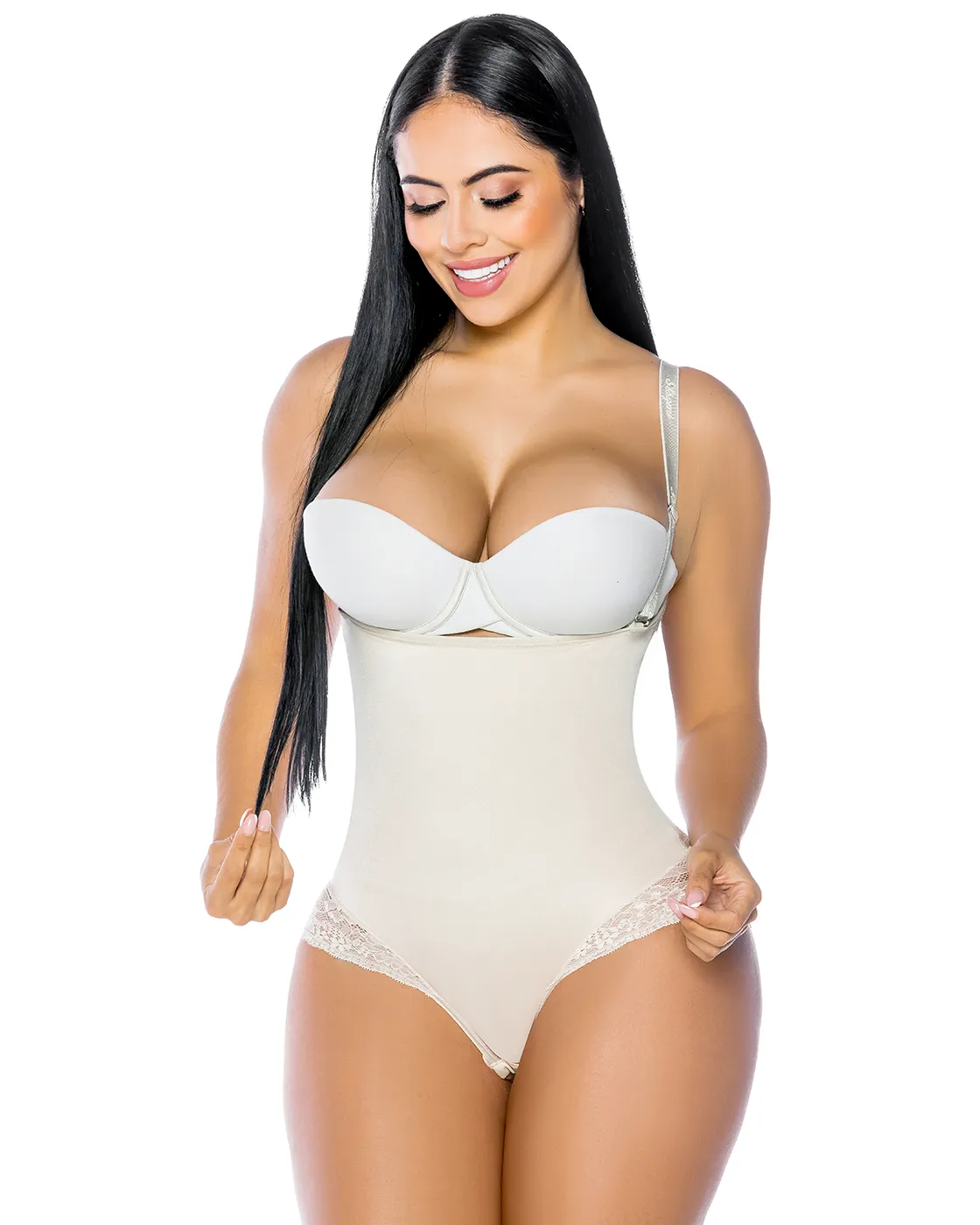 Top moldeador diario postparto con ribete de encaje para mujer