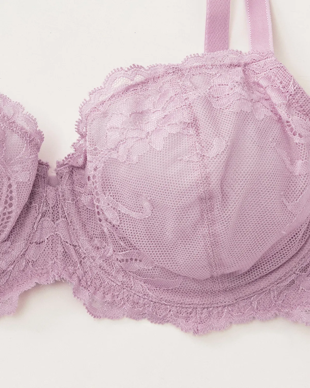 Sujetador de media altura con encaje de pestañas Sujetador sexy