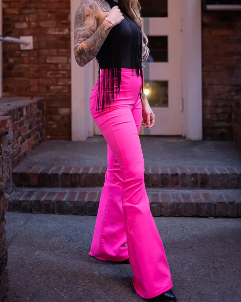 Christmas Themed Skinny Flared Jeans (Pre-Sale)