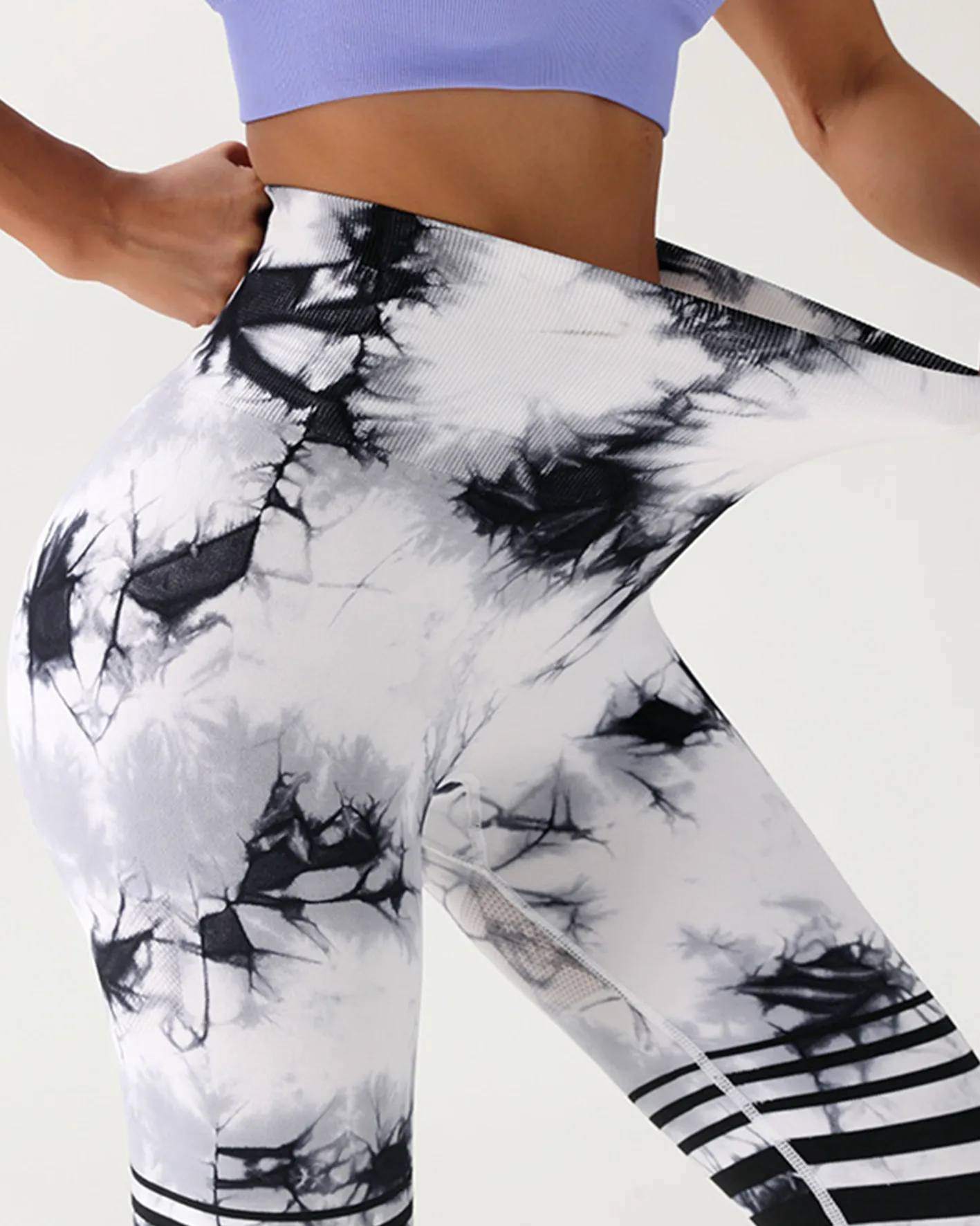 High-Waisted Hip Lift Tie-Dye Yoga Pants
