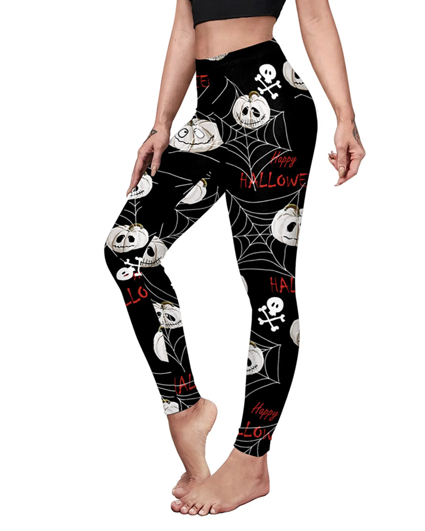 Slim-Fit Stretch Yoga Pants For Halloween