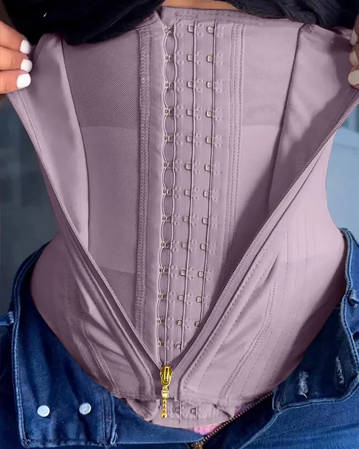 ACTUALIZADO - Camiseta sin mangas moldeadora de cuerpo con cremallera y pecho