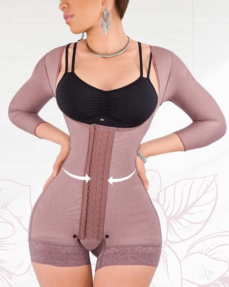 Fajas de control de barriga de alta compresión que adelgazan la talladora del cuerpo del cordón de f