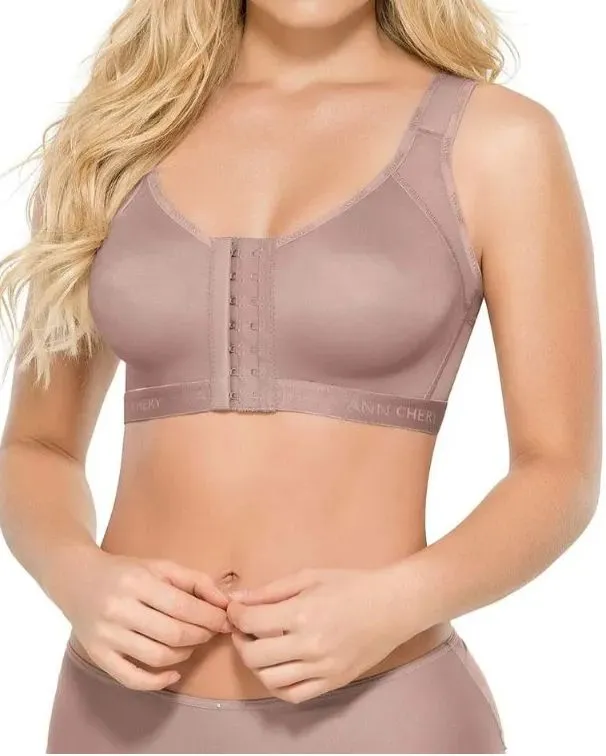 Sujetador de cierre frontal para mujer Corrector de postura posquirúrgico Push Up Tops con gancho ajustable