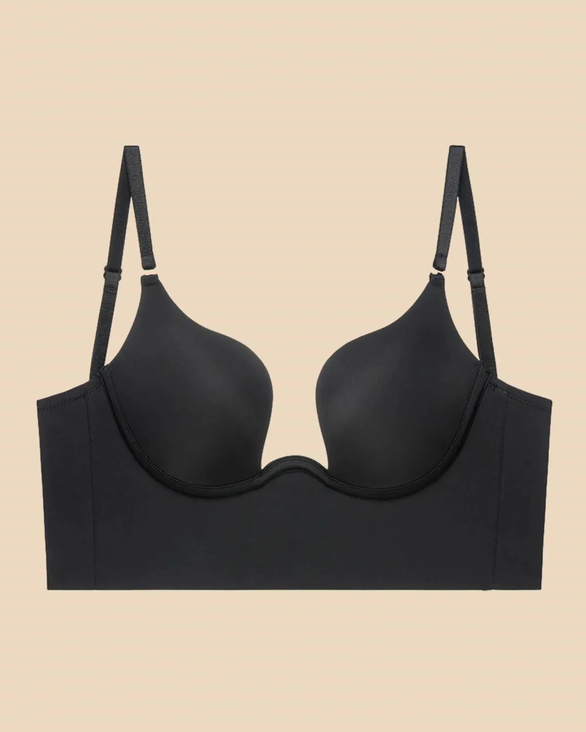 Liftup Low Back Plunge Bra Sujetador con relleno ligero que realza el escote Ropa interior