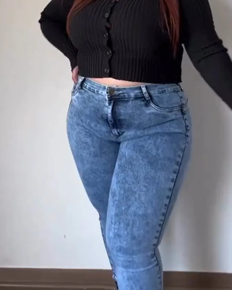 Women's High-Cropped Skinny Jeans (Pre-Sale)