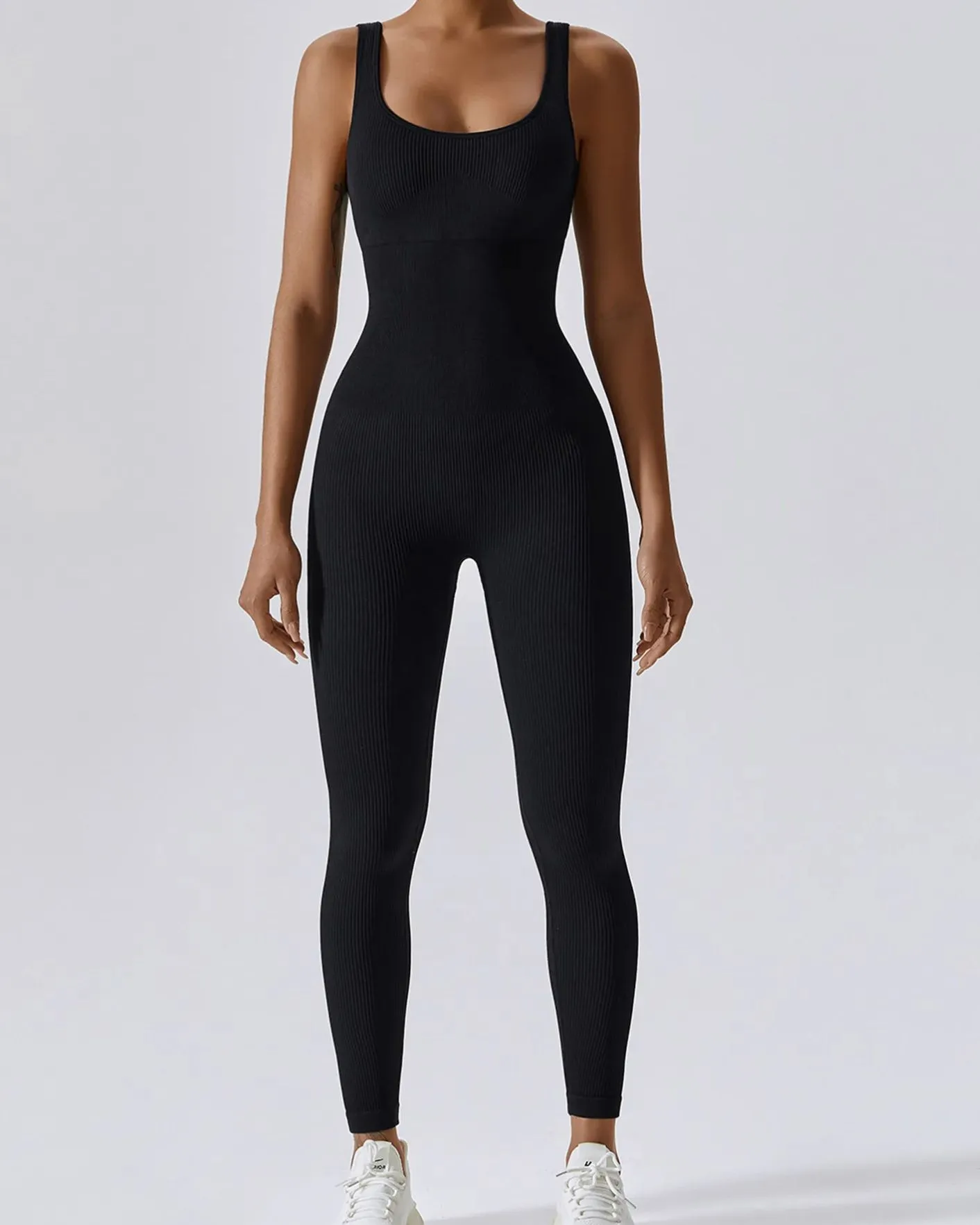 Slim-Fit Stretch Jumpsuit With Seamless Tummy Tuck