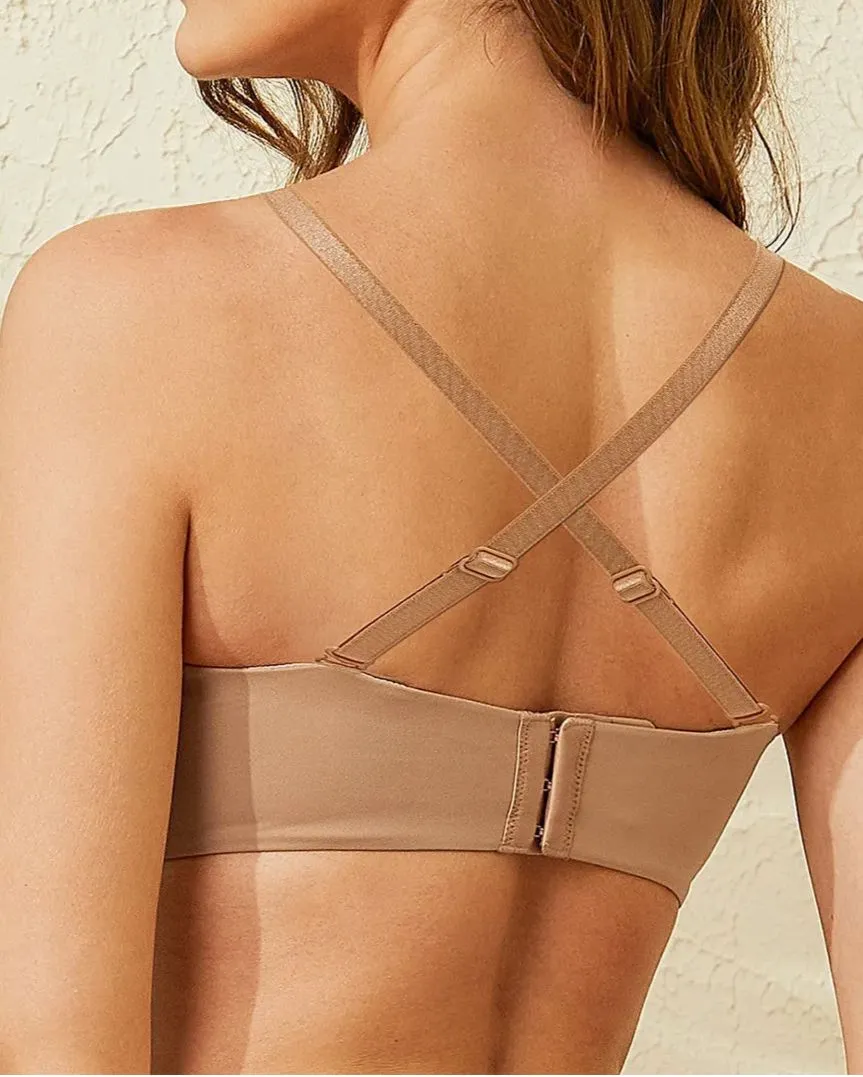 Sujetador push up multiposición sin aros sin tirantes