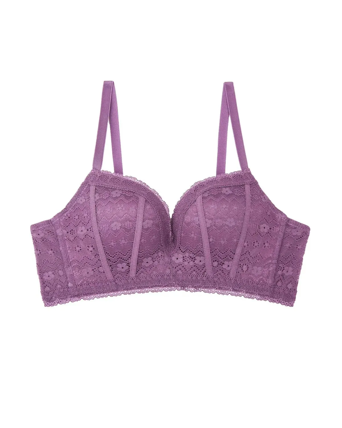 Nuevo Conjunto de ropa interior de encaje fino sin anillo de acero Relación lateral alta