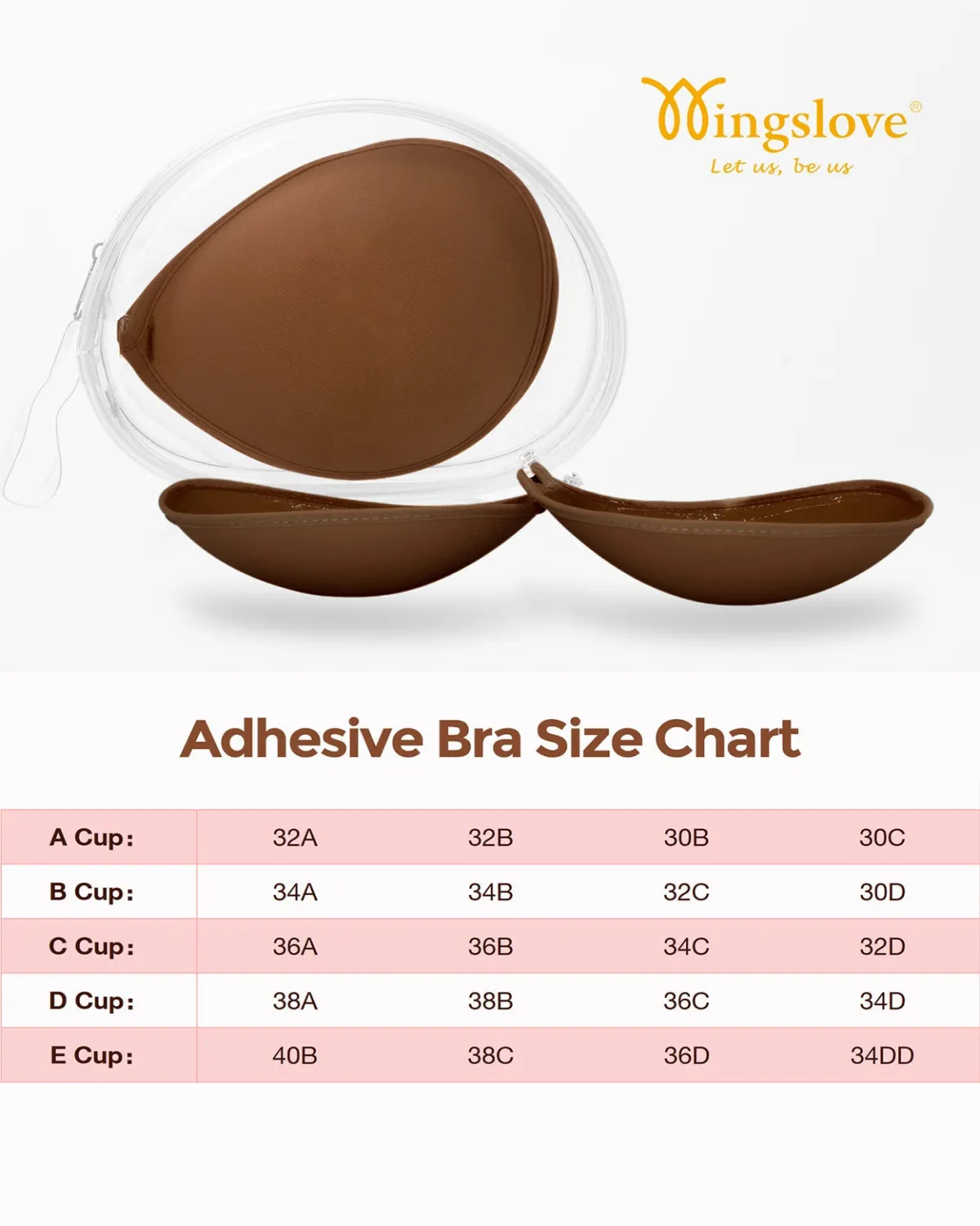 Sujetador autoadhesivo de silicona reutilizable push-up