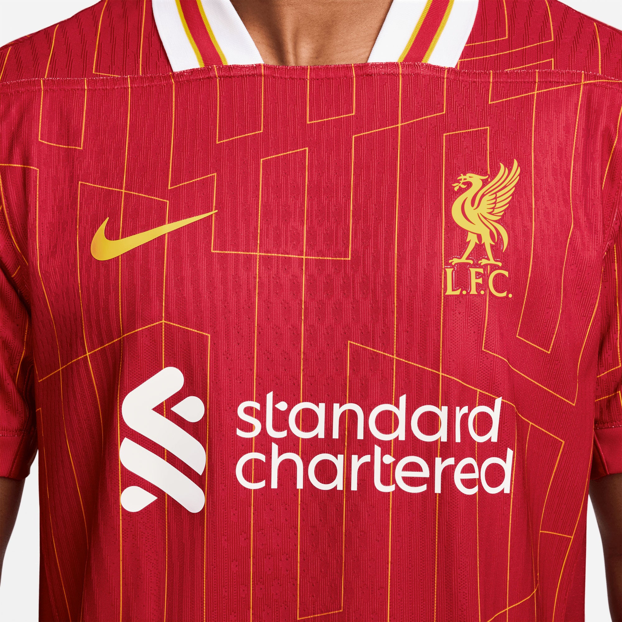 Nike Men's Liverpool 2024/25 Dri-FIT ADV Home Jersey Red/Yellow/White