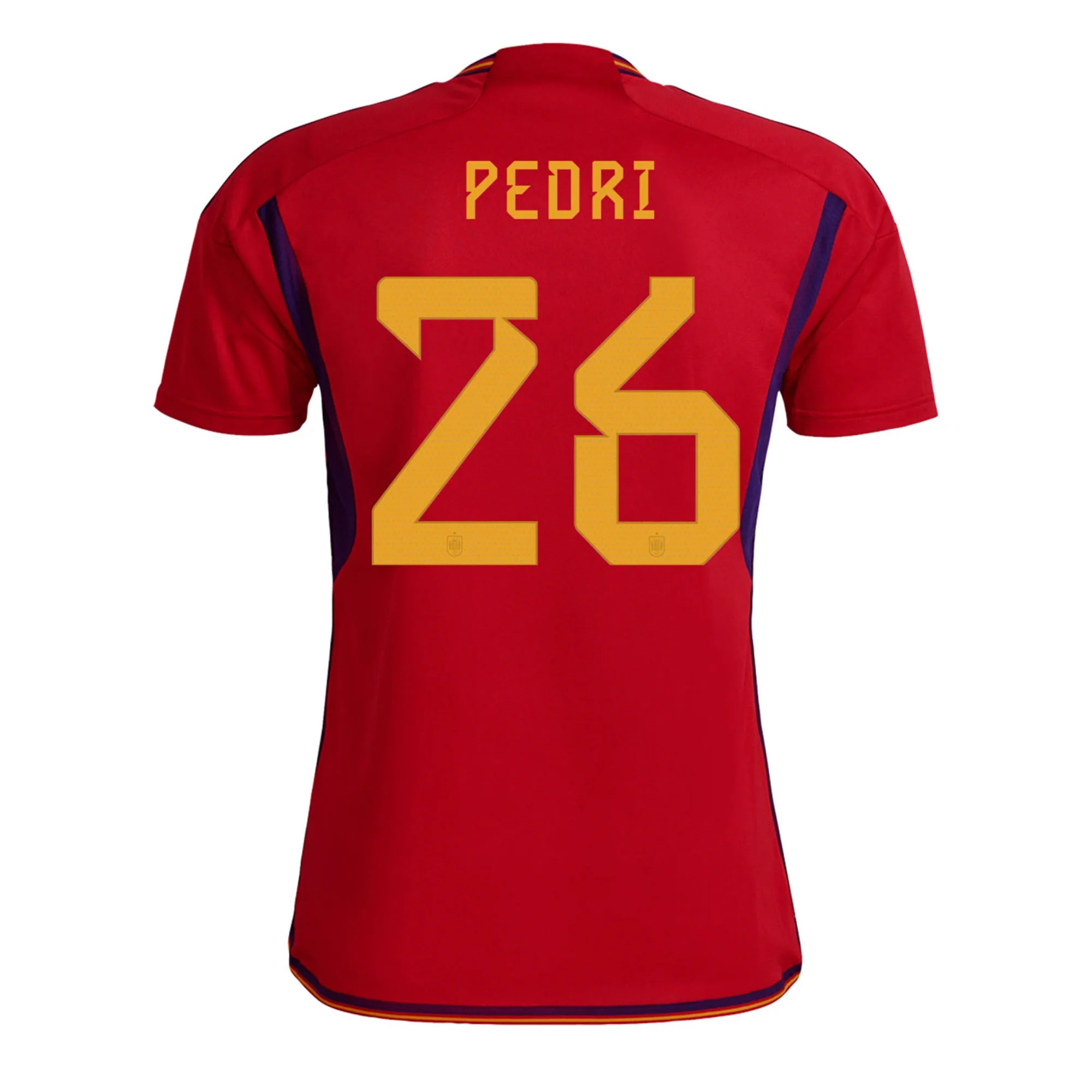 adidas Men's Spain 2022/23 Home Jersey w/ Pedri #26 Printing