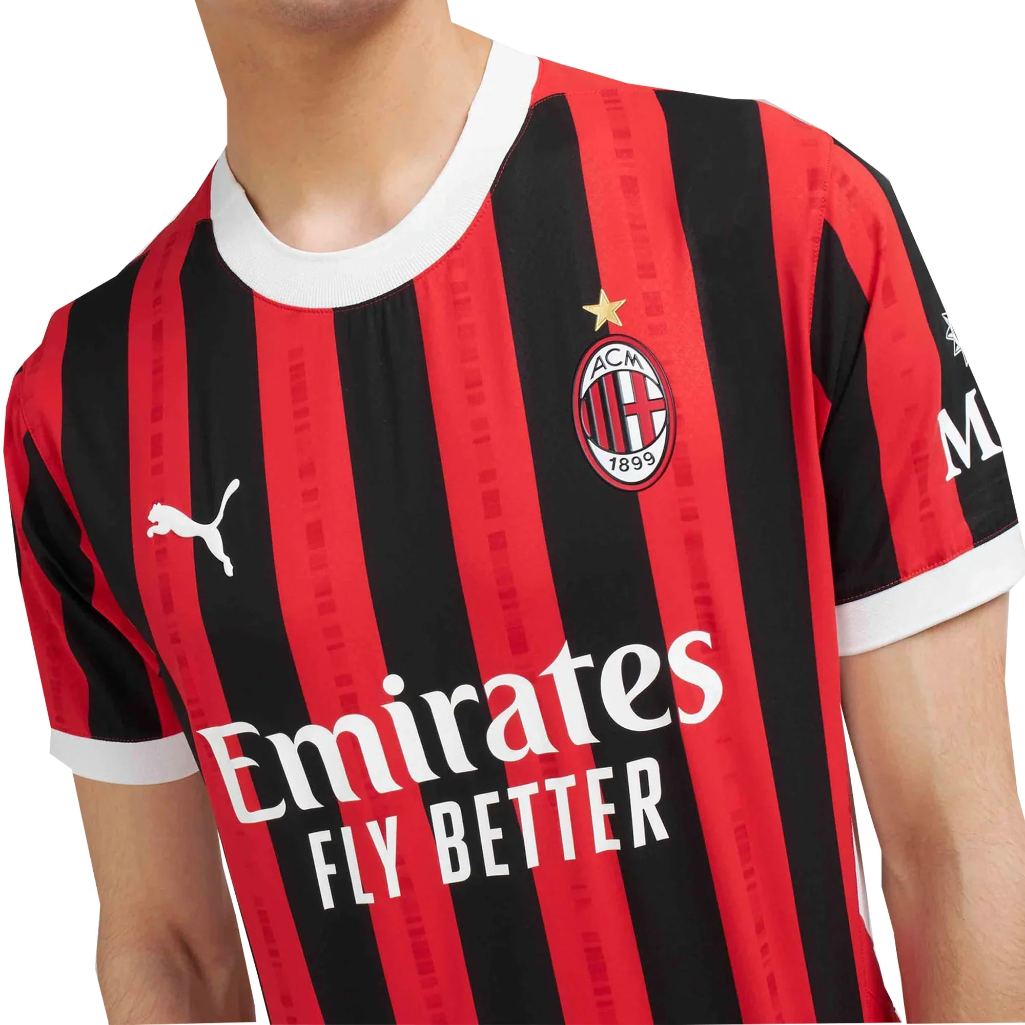 PUMA Men's AC Milan 2024/25 Authentic Home Jersey Red/Black