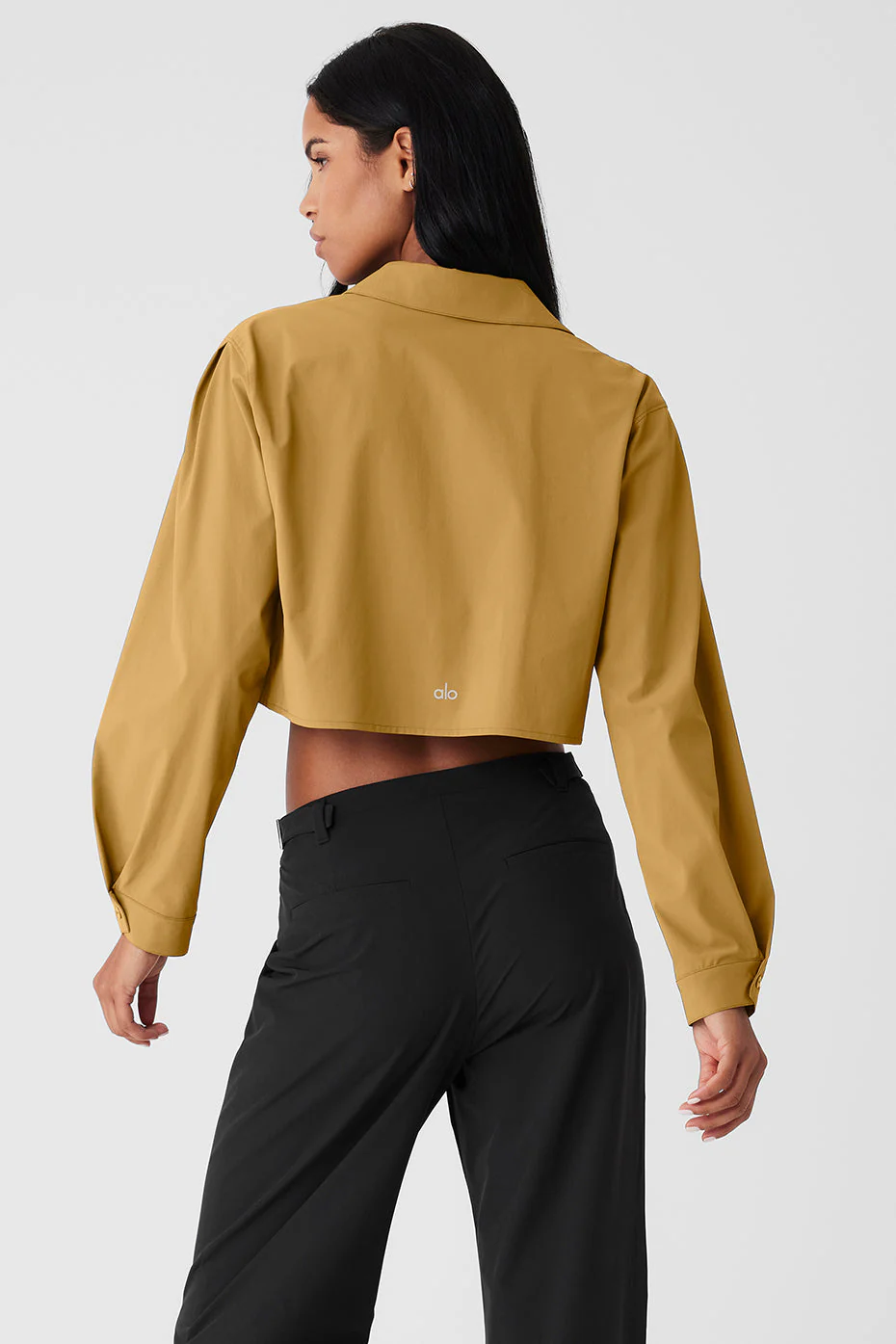 Cropped Take Me Out Button Up - Golden Olive Branch