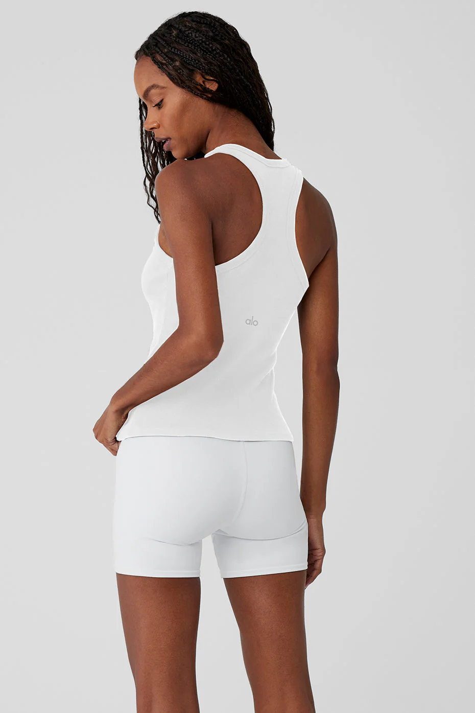 Ribbed Devoted Tank - White