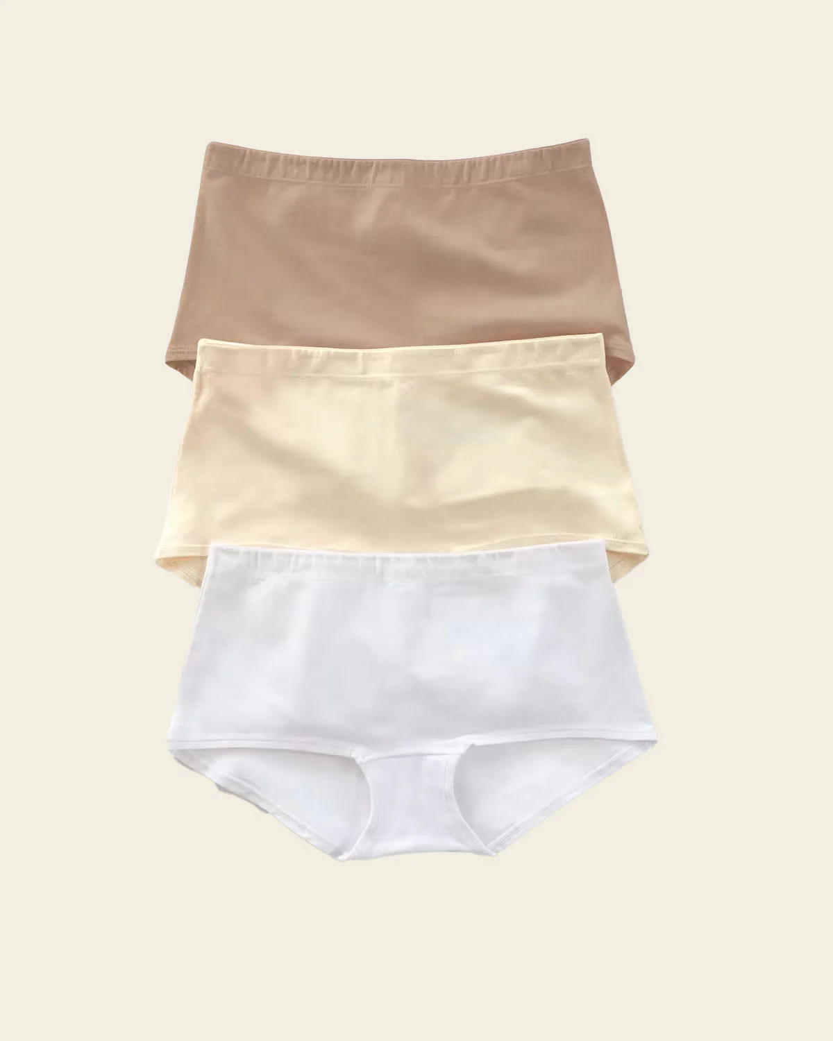 Paquete x 3 bóxers cortos con algodón elástico