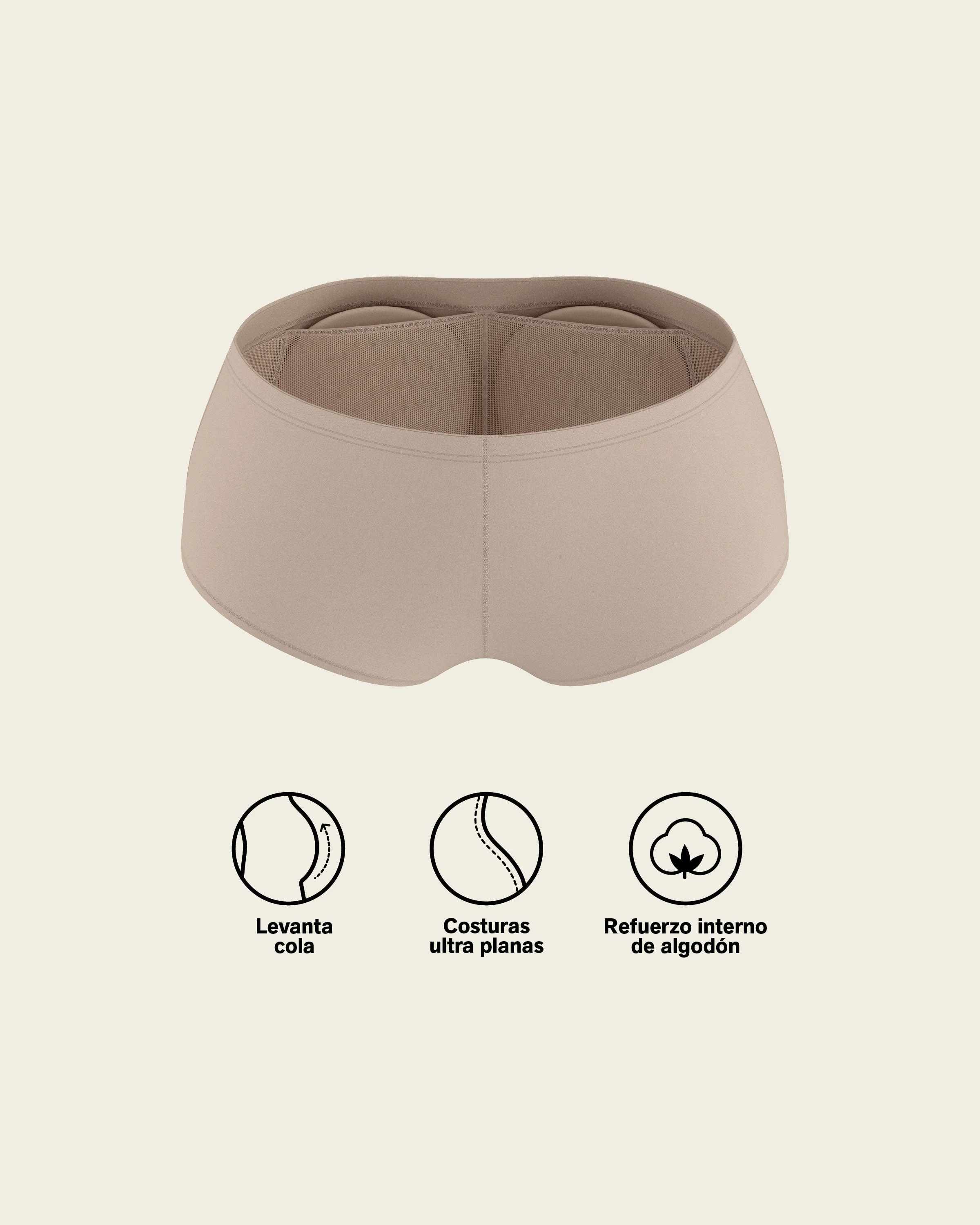 Panty clásico de realce con almohadillas removibles