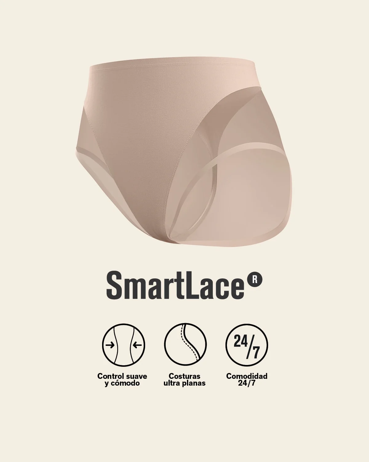 Panty clásico invisible con tul