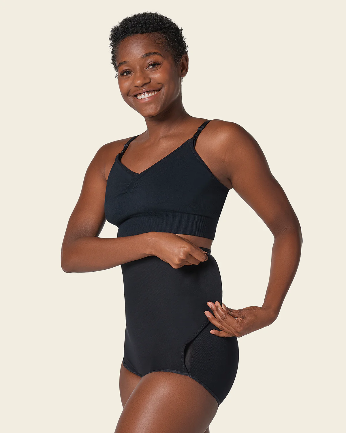 Panty faja postparto y postquirúrgico con laterales en velcro