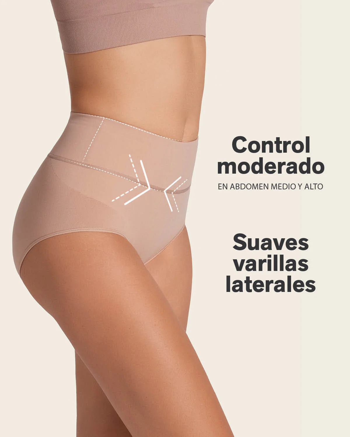 Panty faja de control moderado tiro alto en SkinFuse